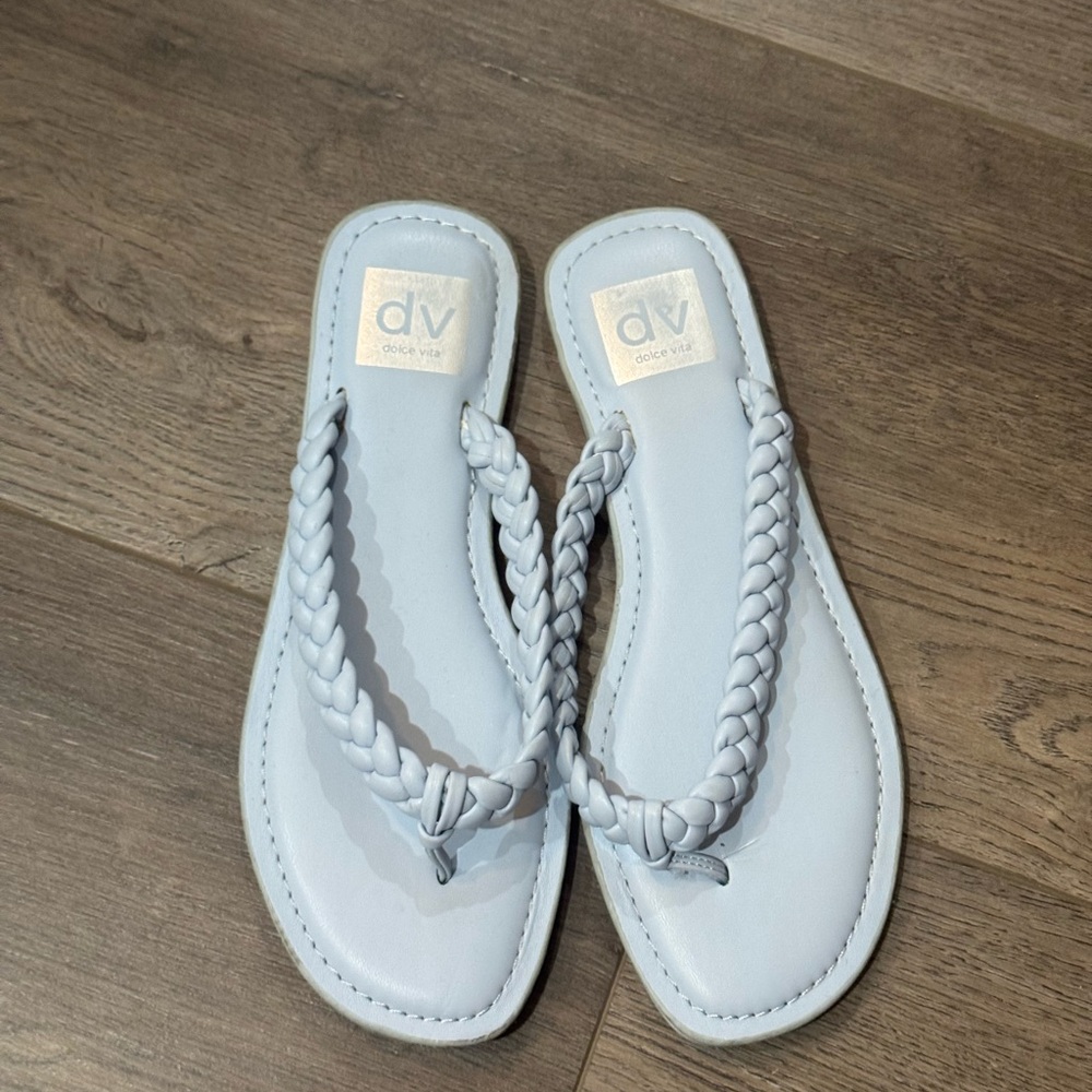 DV by Dolce Vita Light Gray Braided Sandals